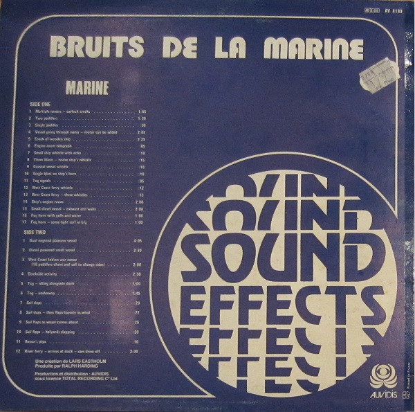 No Artist - Bruits De La Marine | Auvidis (AV 4189) - 2 No Artist - Bruits De La Marine | Auvidis (AV 4189) - 2
