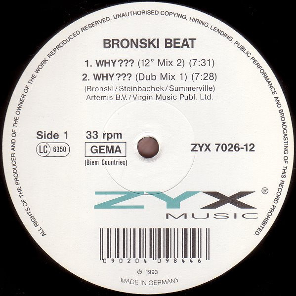 Bronski Beat - Why ??? | ZYX Music (ZYX 7026-12) - 4
