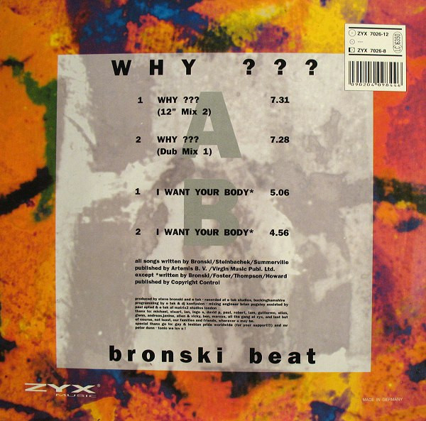 Bronski Beat - Why ??? | ZYX Music (ZYX 7026-12) - 2