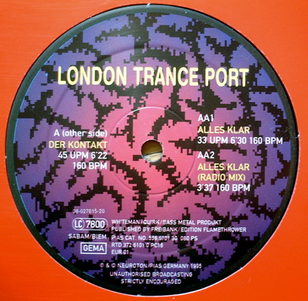 London Tranceport - European Sons EP | Neuroton (EUR 01)
