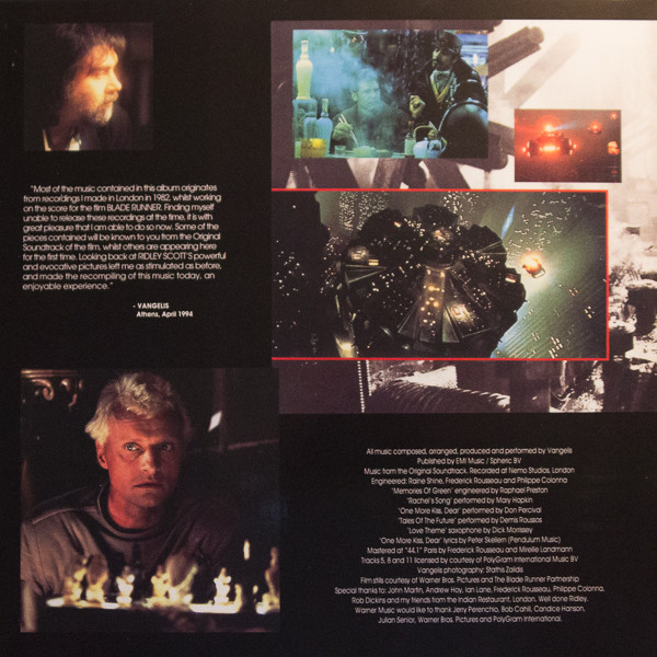 Vangelis - Blade Runner (Limited Edition - Red Translucent Vinyl) [Vinyl] | Audio Fidelity (AFZLP 154) - 3