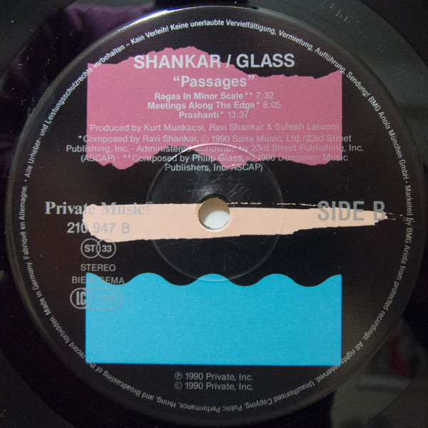 Ravi Shankar And Philip Glass - Passages | Private Music (210 947) - 3 Ravi Shankar And Philip Glass - Passages | Private Music (210 947) - 3