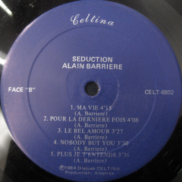 Alain Barrière - Séduction [Vinyl] | Celtina Productions (CELT-6802) - 4