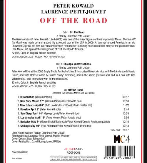 Peter Kowald , Laurence Petit-Jouvet - Off The Road | Rogueart (ROG-0008) - 2 Peter Kowald , Laurence Petit-Jouvet - Off The Road | Rogueart (ROG-0008) - 2