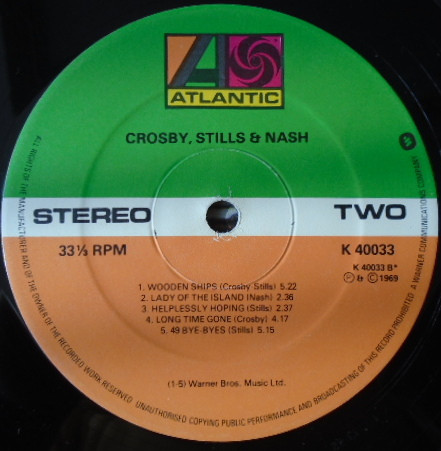 Crosby, Stills & Nash - Crosby, Stills & Nash | Atlantic (K 40033) - 4 Crosby, Stills & Nash - Crosby, Stills & Nash | Atlantic (K 40033) - 4