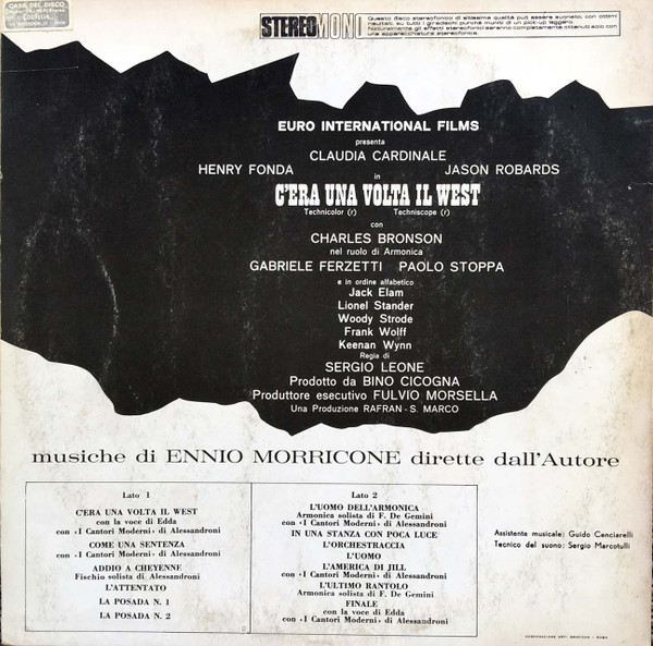 Ennio Morricone - C'Era Una Volta Il West (Colonna Sonora Originale Del Film) [Vinyl] | RCA Original Cast (OLS 3) - 2