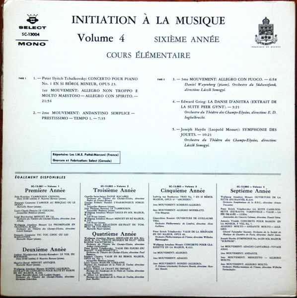 Various - Initiation À La Musique, Volume 4 | Select (SC-13.004) - 2 Various - Initiation À La Musique, Volume 4 | Select (SC-13.004) - 2