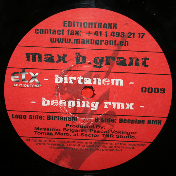 Max B. Grant - Birtanem | ETX Editiontraxx (ETX-0009) - 2