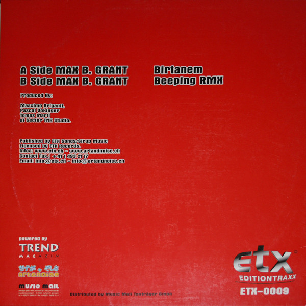Max B. Grant - Birtanem | ETX Editiontraxx (ETX-0009) - 3