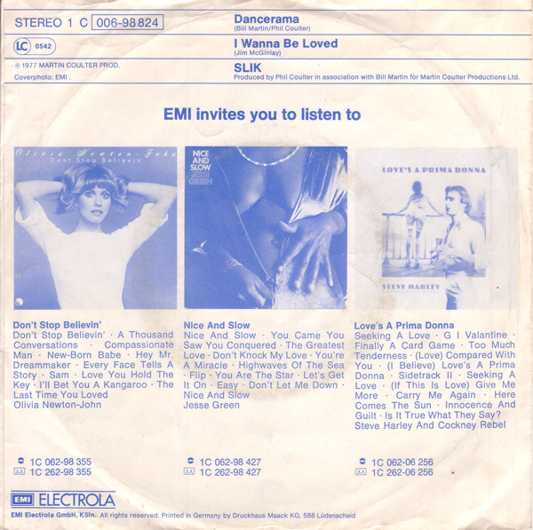 Slik - Dancerama | EMI (1C 006-98 824) - 2