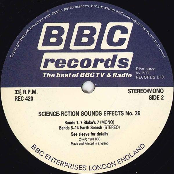 Various - Sci-Fi Sound Effects - Science Fiction Sound Effects No.26 | BBC Records (REC 420) - 3