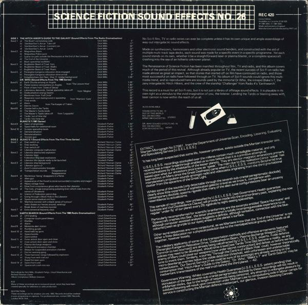 Various - Sci-Fi Sound Effects - Science Fiction Sound Effects No.26 | BBC Records (REC 420) - 2