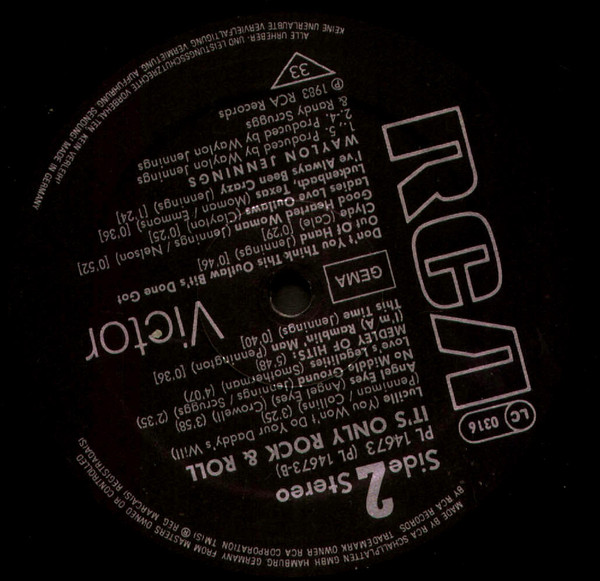 Waylon Jennings - It's Only Rock & Roll | RCA Victor (PL 14673) - 3