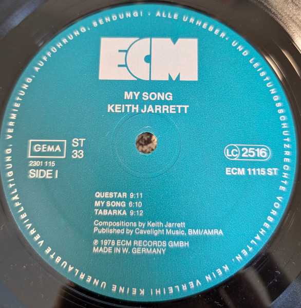 Keith Jarrett - My Song | ECM Records (ECM 1115) - 3 Keith Jarrett - My Song | ECM Records (ECM 1115) - 3