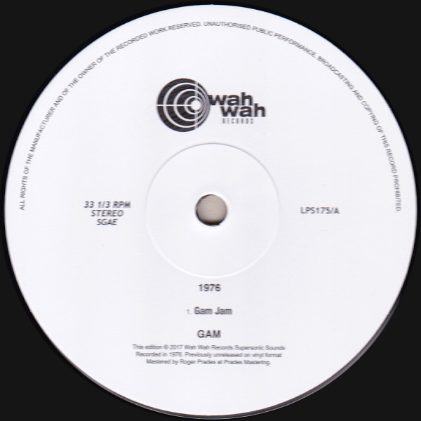 GAM - 1976 | Wah Wah Records (LPS175) - 3