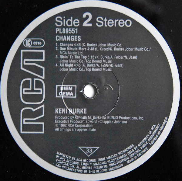Keni Burke - Changes | RCA (PL 89551) - 4