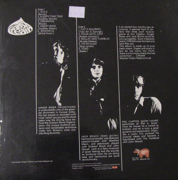 Cream - Fresh Cream | RSO (RS-1-3009) - 2