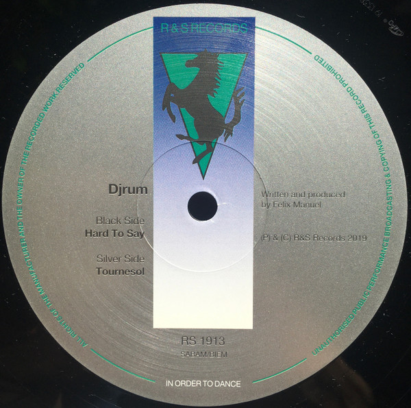 DJ Rum - Hard To Say / Tournesol | R & S Records (RS 1913)