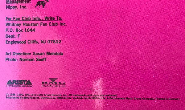 Whitney Houston - I Belong To You | Arista (614 727) - 2