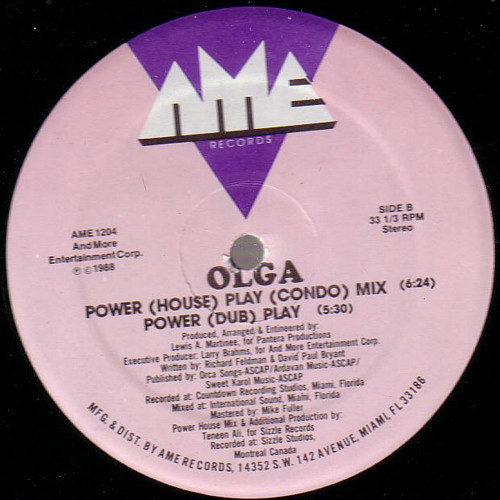 Olga - Power Play | AME Records (AME 1204) - 4