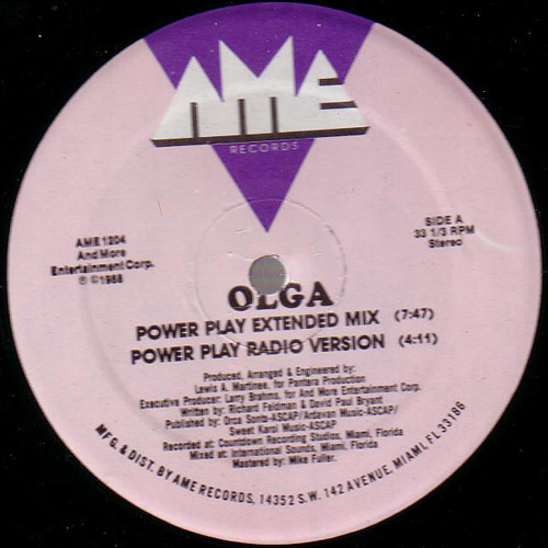 Olga - Power Play | AME Records (AME 1204) - 3