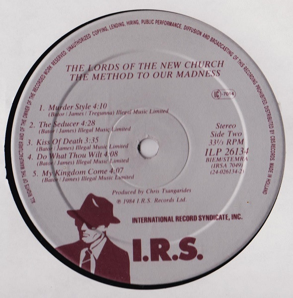 Lords Of The New Church - The Method To Our Madness | I.R.S. Records (ILP 26134) - 4