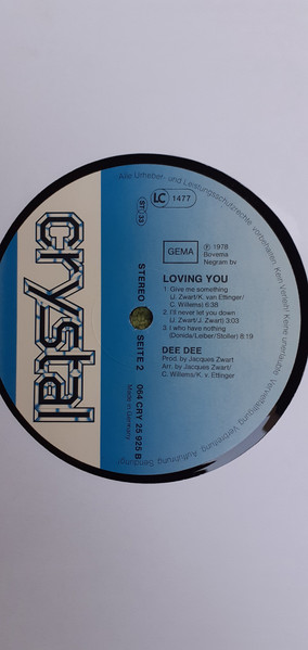 Dee Dee - Loving You | Crystal (064 CRY 25 925) - 4
