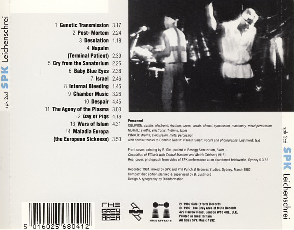 SPK - Leichenschrei | The Grey Area (spk 2cd) - 2