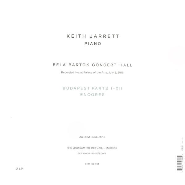 Keith Jarrett - Budapest Concert | ECM Records (ECM 2700/01) - 2