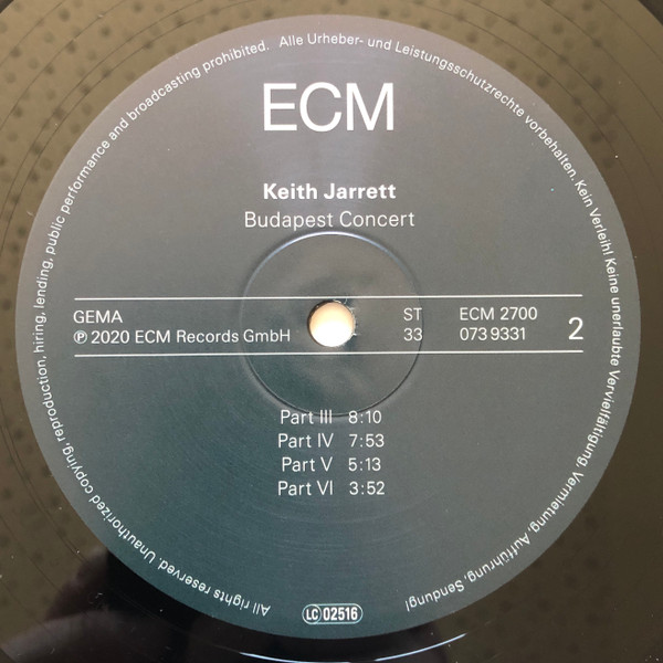 Keith Jarrett - Budapest Concert | ECM Records (ECM 2700/01) - 4