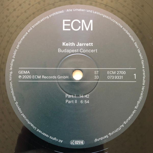 Keith Jarrett - Budapest Concert | ECM Records (ECM 2700/01) - 3