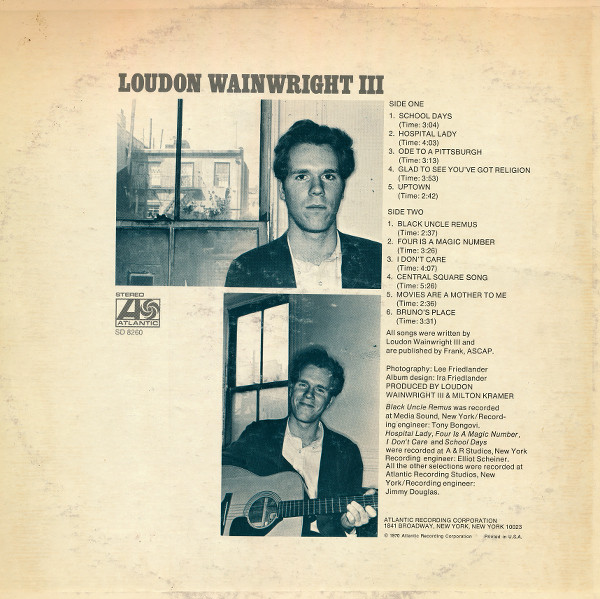 Loudon Wainwright III - Loudon Wainwright III | Atlantic (SD 8260) - 2 Loudon Wainwright III - Loudon Wainwright III | Atlantic (SD 8260) - 2