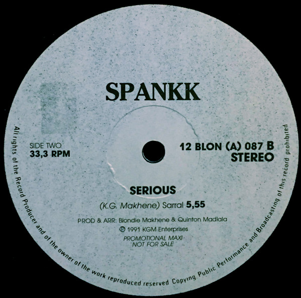 Spankk - Serious | KGM Records (12 BLON (A) 087) - 4