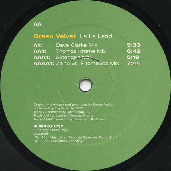 Green Velvet - La La Land | Superstar Recordings (SUPER DJ 2032) - 4