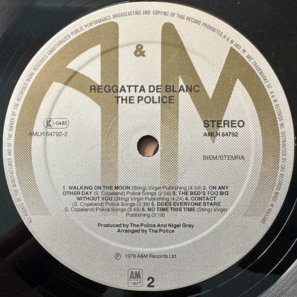The Police - Reggatta De Blanc | A&M Records (AMLH 64792) - 4 The Police - Reggatta De Blanc | A&M Records (AMLH 64792) - 4
