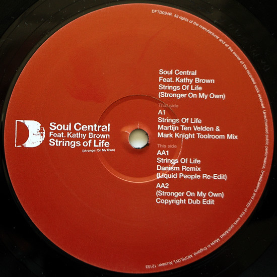 Soul Central Feat. Kathy Brown - Strings Of Life (Stronger On My Own) | Defected (DFTD094R) - 4