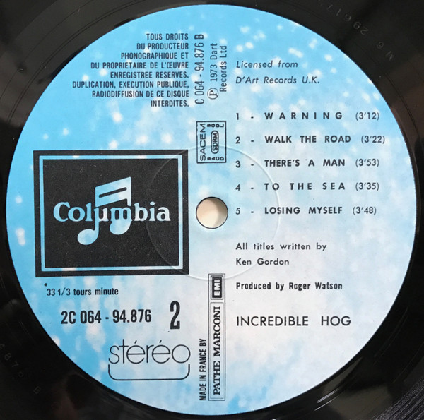 Incredible Hog - Incredible Hog | Columbia (2C06494876) - 4