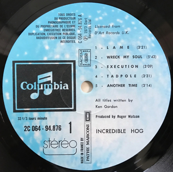 Incredible Hog - Incredible Hog | Columbia (2C06494876) - 3