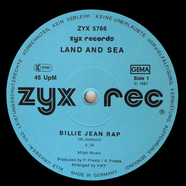 Sea And Land - Billie Jean Rap | ZYX Records (ZYX 5766) - 3 Sea And Land - Billie Jean Rap | ZYX Records (ZYX 5766) - 3