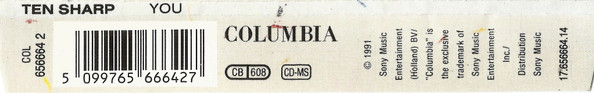 Ten Sharp - You | Columbia (COL 656664 2) - 2