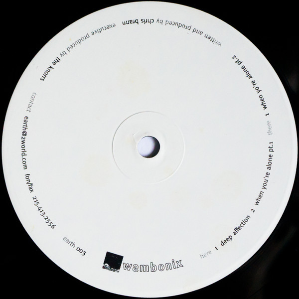 Wambonix - When You're Alone | Earth Recordings (earth 003)