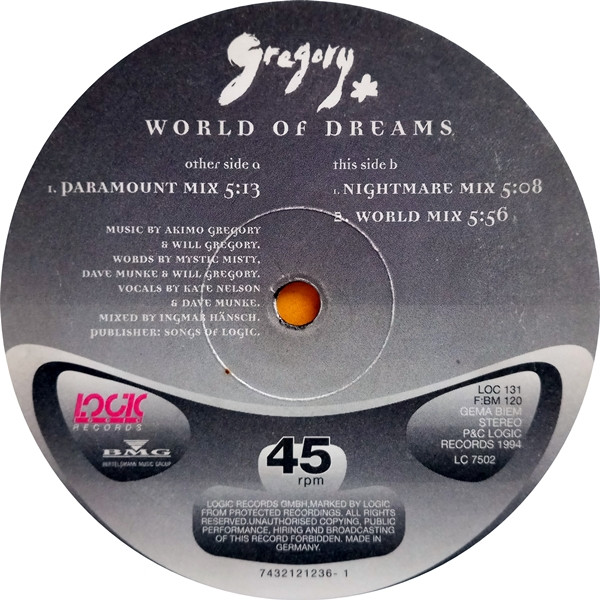 Gregory - World Of Dreams | Logic Records (LOC 131) - 4