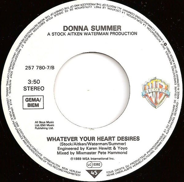 Donna Summer - This Time I Know It's For Real | Warner Bros. Records (U 7780) - 2 Donna Summer - This Time I Know It's For Real | Warner Bros. Records (U 7780) - 2