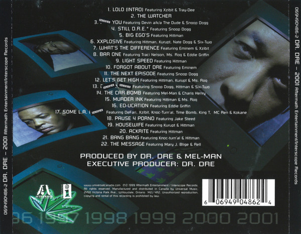 Dr. Dre - 2001 | Aftermath Entertainment (069490486-2) - 2 Dr. Dre - 2001 | Aftermath Entertainment (069490486-2) - 2