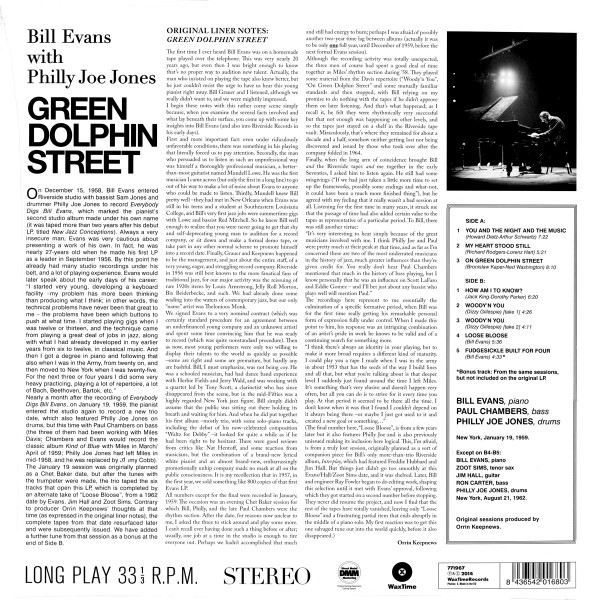 Bill Evans With "Philly" Joe Jones - Green Dolphin Street | WaxTime (771967) - 2