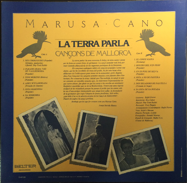 Marusa Cano - La Terra Parla | Belter (2-47.135) - 2