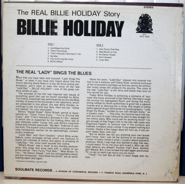 Billie Holiday - The Real "Lady Day" Sings The Blues | Continental Records (211) - 2 Billie Holiday - The Real "Lady Day" Sings The Blues | Continental Records (211) - 2