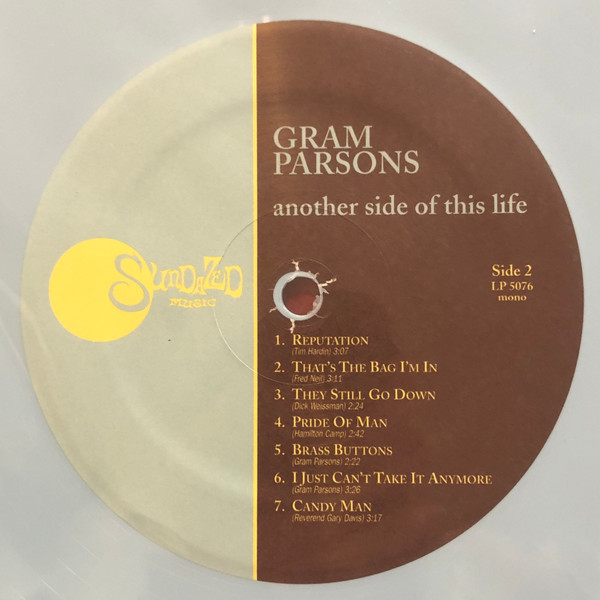 Gram Parsons - Another Side Of This Life LP - SKY BLUE VINYL | Sundazed Music (LP 5076) - 4 Gram Parsons - Another Side Of This Life LP - SKY BLUE VINYL | Sundazed Music (LP 5076) - 4
