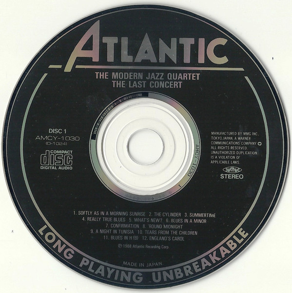 The Modern Jazz Quartet - The Last Concert | Atlantic (AMCY-1030 ̴ 1) - 3 The Modern Jazz Quartet - The Last Concert | Atlantic (AMCY-1030 ̴ 1) - 3