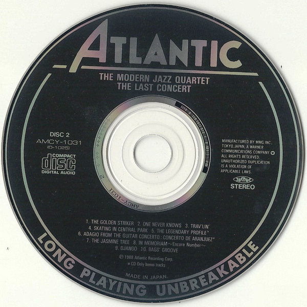 The Modern Jazz Quartet - The Last Concert | Atlantic (AMCY-1030 ̴ 1) - 4 The Modern Jazz Quartet - The Last Concert | Atlantic (AMCY-1030 ̴ 1) - 4